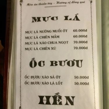 Thực đơn- Quán Ăn Cold Beer