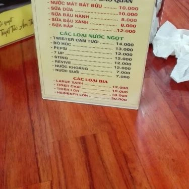 Thực đơn- Quán Ăn Cơm 300