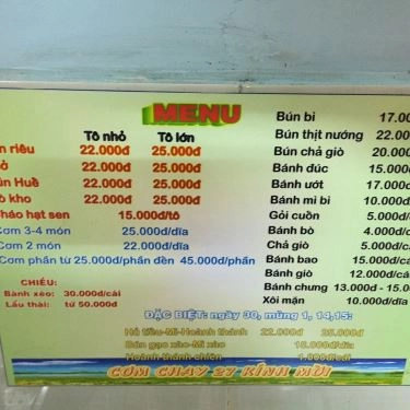 Thực đơn- Quán Ăn Cơm Chay 27
