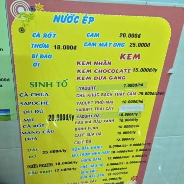 Thực đơn- Quán Ăn Cơm Chay 27
