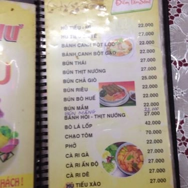 Thực đơn- Quán Ăn Bảo Như - Cơm Chay