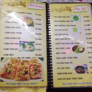 Thực đơn- Quán Ăn Bảo Như - Cơm Chay