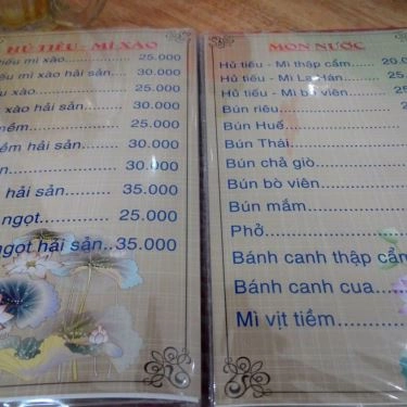 Thực đơn- Quán Ăn Cơm Chay Diệu Giác