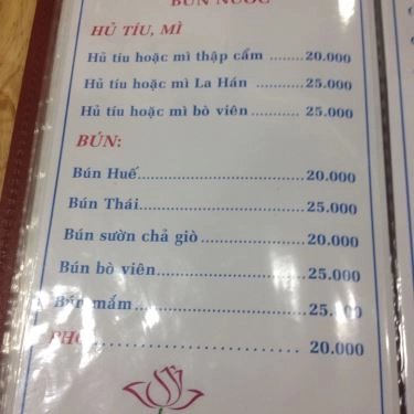 Thực đơn- Quán Ăn Cơm Chay Diệu Giác