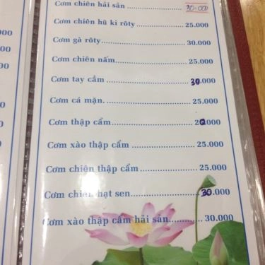 Thực đơn- Quán Ăn Cơm Chay Diệu Giác