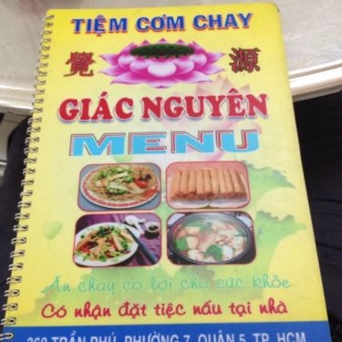 Thực đơn- Quán Ăn Cơm Chay Giác Nguyên