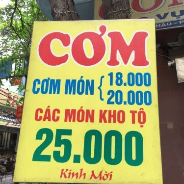 Thực đơn- Quán Ăn Cơm Duyên