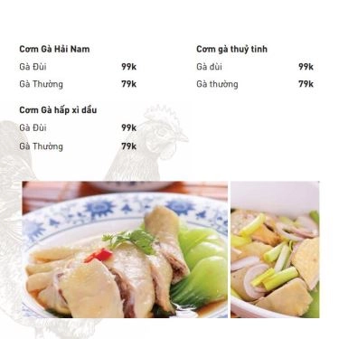 Thực đơn- Quán Ăn Cơm Gà Đệ Nhất