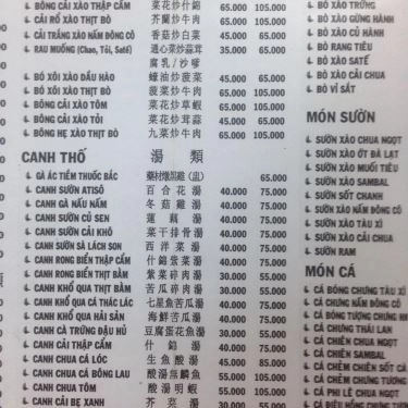 Thực đơn- Quán Ăn Cơm Gà Hải Nam - Trần Hưng Đạo