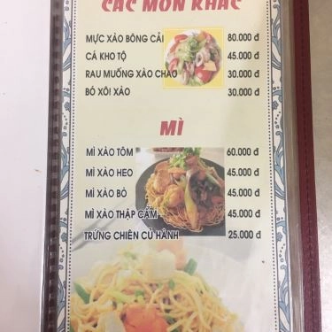 Thực đơn- Quán Ăn Cơm Gà Hồng Nam
