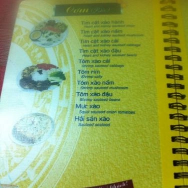 Thực đơn- Quán Ăn Cơm Gà Hồng Ngọc