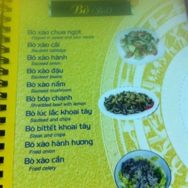 Thực đơn- Quán Ăn Cơm Gà Hồng Ngọc