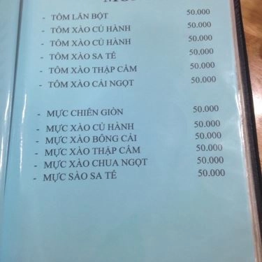 Thực đơn- Quán Ăn Cơm Gà Tâm Ký - Nguyễn Duy Trinh