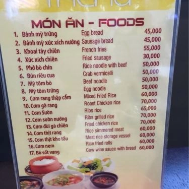 Thực đơn- Quán Ăn Cơm Ngon - Vietnamese Food