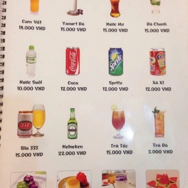 Thực đơn- Quán Ăn Cơm Niêu Singapore - Hoàng Hoa Thám