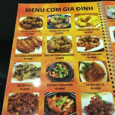 Thực đơn- Quán Ăn Cơm Niêu Singapore - Hoàng Hoa Thám