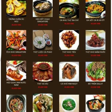 Thực đơn- Quán Ăn Cơm Niêu Singapore - Hoàng Hoa Thám