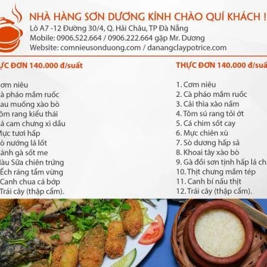 Tổng hợp- Nhà Hàng Cơm Niêu Sơn Dương