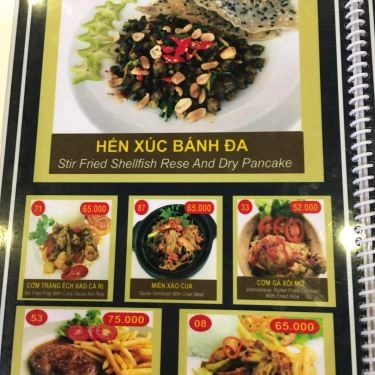 Thực đơn- Quán Ăn Cơm Niêu Thanh Dung - Vincom Quang Trung