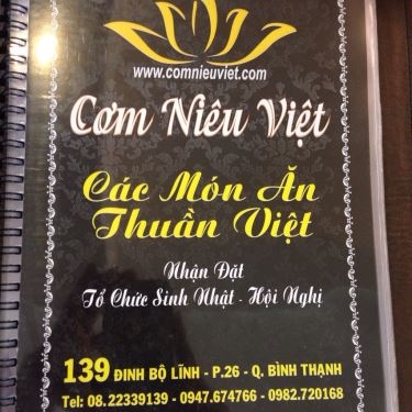 Thực đơn- Nhà Hàng Cơm Niêu Việt - Đinh Bộ Lĩnh