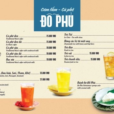 Thực đơn- Quán Ăn Cơm Tấm Đỗ Phủ