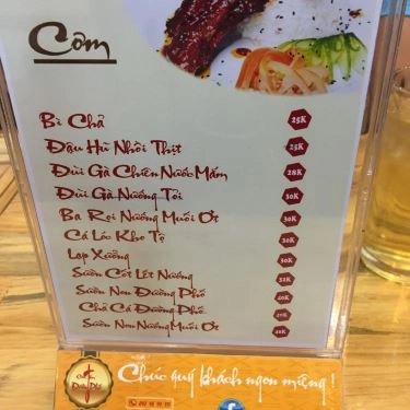 Thực đơn- Quán Ăn Cơm Tấm Đường Phố