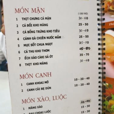 Thực đơn- Quán Ăn Cơm Tấm Kiều Giang - Trần Quang Khải