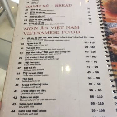 Thực đơn- Quán Ăn Cơm Tấm Kiều Giang - Song Hành