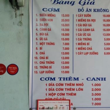 Thực đơn- Quán Ăn Cơm Tấm Mai Hương