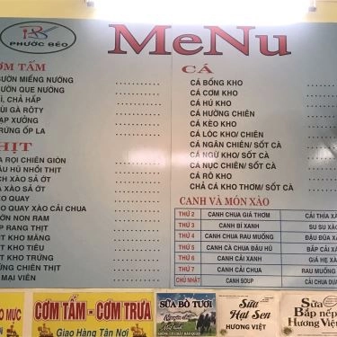 Thực đơn- Quán Ăn Cơm Tấm Phước Béo