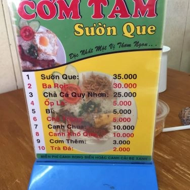 Thực đơn- Quán Ăn Cơm Tấm Sườn Que - Trần Hưng Đạo