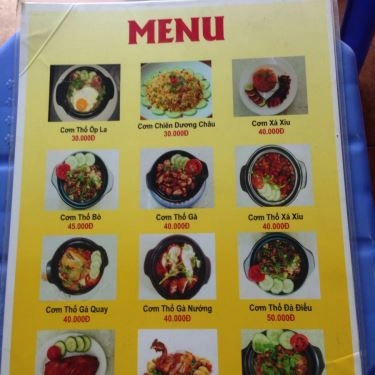 Thực đơn- Quán Ăn Cơm Thố Anh Nguyễn