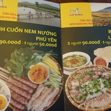 Thực đơn- Quán Ăn Con Gà Mái - Cơm Gà Phú Yên - Quang Trung