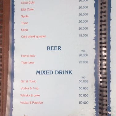Thực đơn- Quán Ăn Countryside Cafe & Restaurant