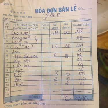 Thực đơn- Quán Ăn Cua Ba Phi - Hải Sản Tươi Sống
