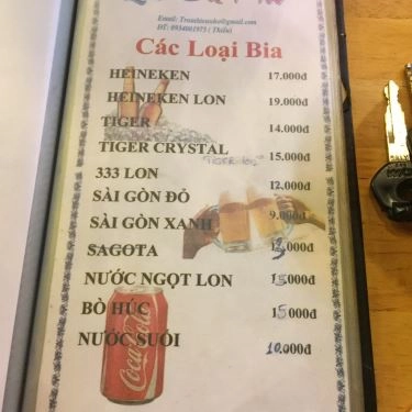 Thực đơn- Quán Ăn Cua Ba Phi - Hải Sản Tươi Sống
