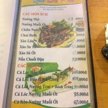 Thực đơn- Quán Ăn Cua Ba Phi - Hải Sản Tươi Sống