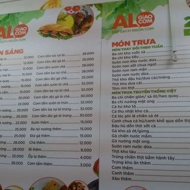Thực đơn- Quán Ăn Alogiaocom - 227 Hoàng Văn Thụ