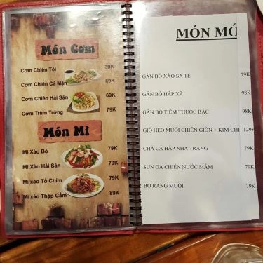 Thực đơn- Cục Gạch Quán - Quán Ăn Gia Đình