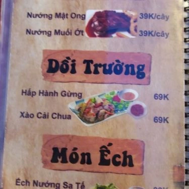 Thực đơn- Cục Gạch Quán - Quán Ăn Gia Đình