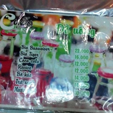 Thực đơn- Quán Ăn Cuốn Papa's