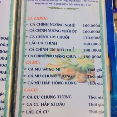 Thực đơn- Quán Ăn Dạ Bến Bờ 1 - Ẩm Thực Đồng Quê