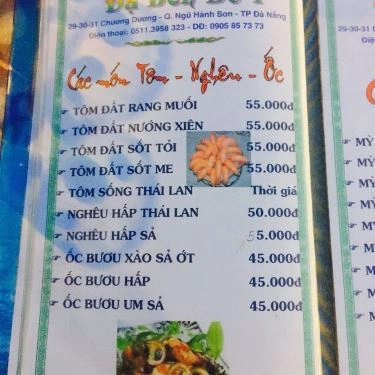 Thực đơn- Quán Ăn Dạ Bến Bờ 1 - Ẩm Thực Đồng Quê