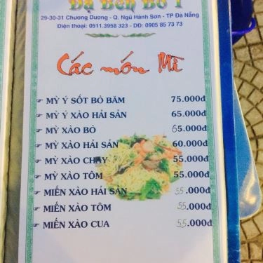 Thực đơn- Quán Ăn Dạ Bến Bờ 1 - Ẩm Thực Đồng Quê