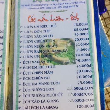 Thực đơn- Quán Ăn Dạ Bến Bờ 1 - Ẩm Thực Đồng Quê