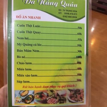 Thực đơn- Quán Ăn Bánh Tráng Cuốn Thịt Heo - Trung Hòa