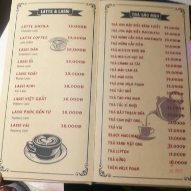 Thực đơn- Quán Ăn Đà Nẵng Xưa Cafe
