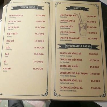 Thực đơn- Quán Ăn Đà Nẵng Xưa Cafe