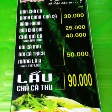 Thực đơn- Quán Ăn Đặc Sản Làng Tôi - Bún Chả & Lẩu Cá Thu