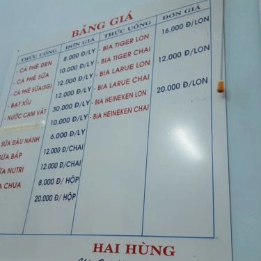 Thực đơn- Nhà Hàng Đặc Sản Lươn Hai Hùng